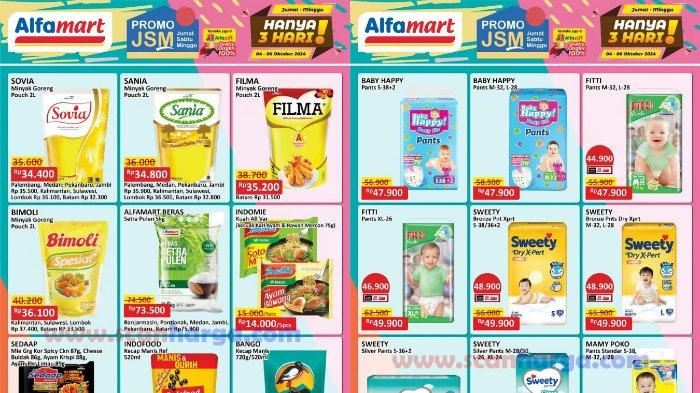 Katalog Promo JSM Alfamart Sabtu 5 Oktober 2024: Minyak Goreng 2L Rp 34.400, Popok Rp 47.900