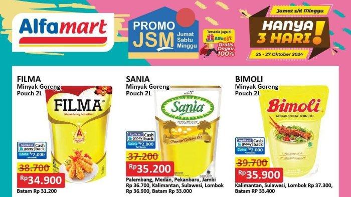 Katalog Promo JSM Alfamart Sabtu 26 Oktober 2024: Minyak Goreng Murah Mulai dari Rp 34.900