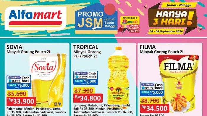 Katalog Promo JSM Alfamart Sabtu 7 September 2024 Minyak Goreng 2L Rp 33.900, Popok Rp 47.900