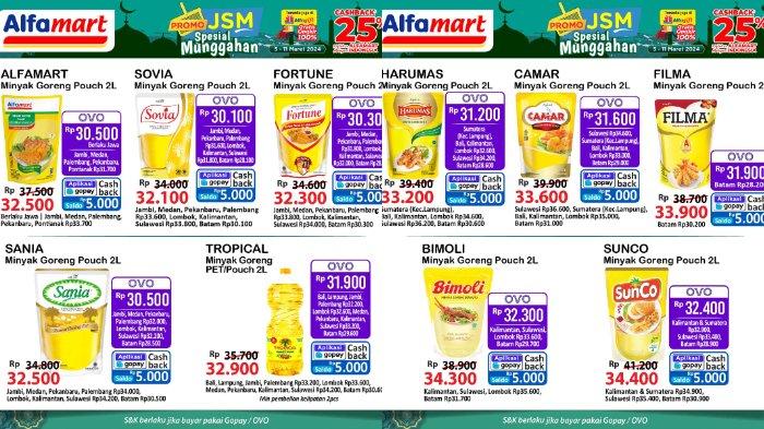 Katalog Promo JSM Alfamart 8-10 Maret 2024: Minyak Goreng 2L Rp30.100, Popok Bayi Rp 39.900