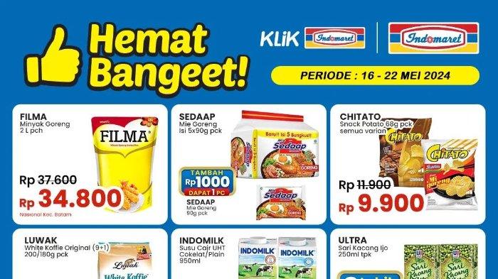 Katalog Promo JSM Indomaret 16-21 Mei 2024: Minyak Goreng 2L Rp34.800, Detergen Soklin Rp17.500