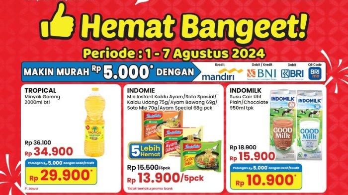 Katalog Promo JSM Indomaret 2,3,4 Agustus 2024: Diskon Minyak Goreng Tropical 2L Cuma Rp 29.900
