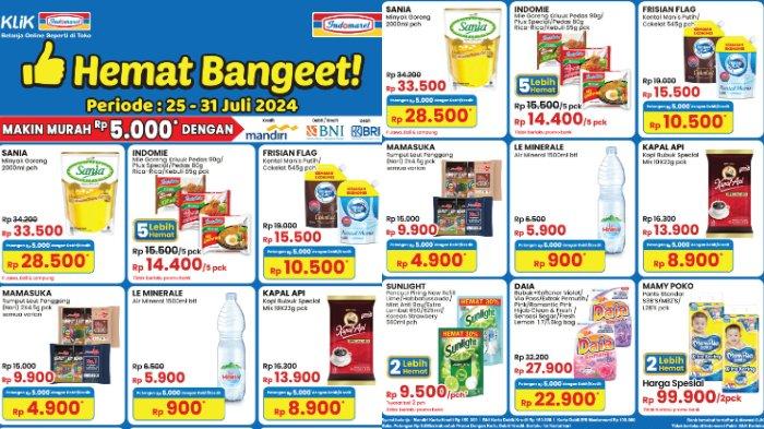 Katalog Promo JSM Indomaret 26-29 Juli 2024: Minyak Goreng Sania 2L Rp 33.500, Pakai Debit Rp 28.500