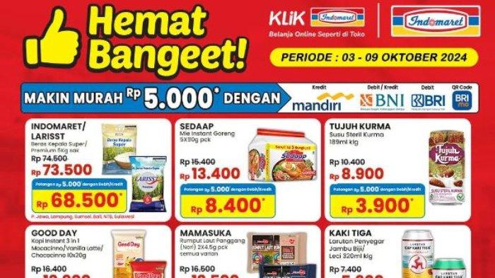 Katalog Promo JSM Indomaret 4-6 Oktober 2024: Popok Bayi Rp48.500, Mie Sedaap 5 Pack Rp8.400