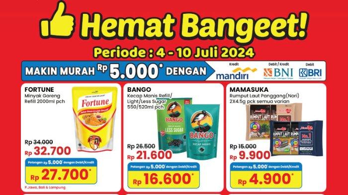 Katalog Promo JSM Indomaret 5,6,7 Juli 2024: Minyak Goreng 2L Rp 32.700, Pakai Debit jadi Rp 27.700