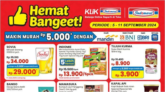 Katalog Promo JSM Indomaret 6, 7, 8 September 2024: Minyak Goreng 2L Rp 29.000, Soklin Cair Rp 4.900