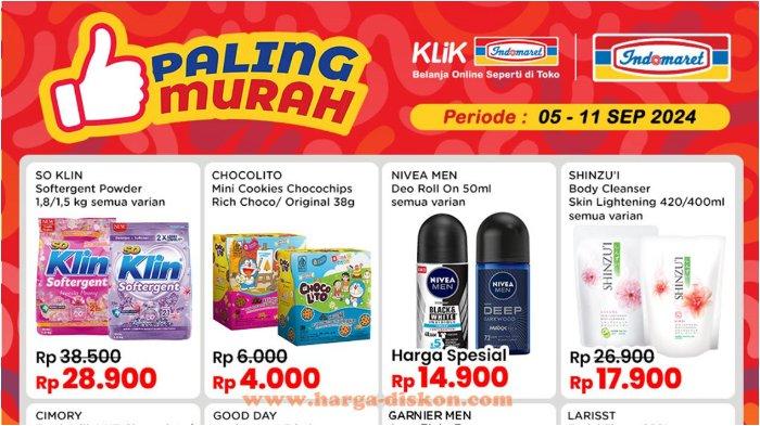 Katalog Promo JSM Indomaret 6, 7, 8 September 2024: Minyak Goreng 2L Rp 29.000, Soklin Cair Rp 4.900