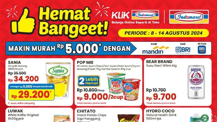 Katalog Promo JSM Indomaret 9,10,11 Agustus 2024: Daia 850gr Rp 10.900, Minyak Goreng 2L Rp29.200