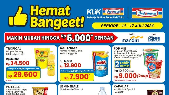 Katalog Promo JSM Indomaret Hari Ini Jumat 12 Juli 2024: Minyak Goreng 2L Rp29.500, Soklin Rp9.500