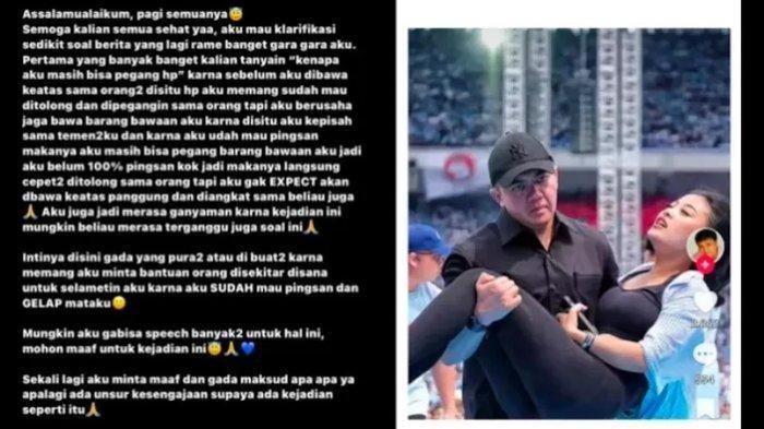 Klarifikasi Keke Afifah tiba-tiba pingsan hingga Mayor Teddy datang menggendongnya itu sempat terekam kamera dan viral di media sosial.