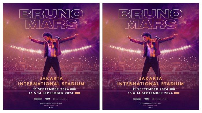 Musisi Bruno Mars akan melakukan konser 3 hari di Jakarta.