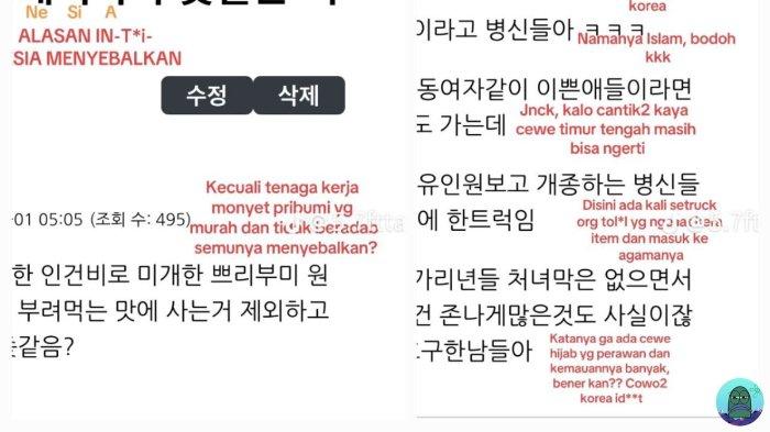 Kumpulan Hinaan Orang Korea ke Indonesia, Sebut Pribumi Monyet, Tolol, Item, Sampai Menghina Islam