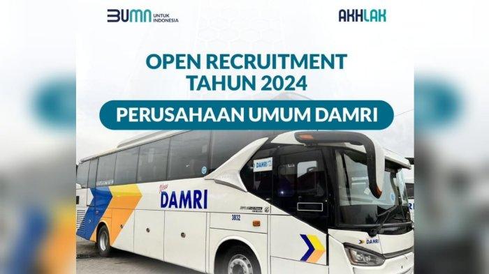 Simak lowongan kerja Damri untuk posisi pengemudi transbusway.