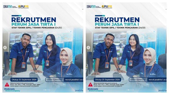 Simak lowongan pekerjaan yang dibuka oleh Perum Jasa Tirta 1