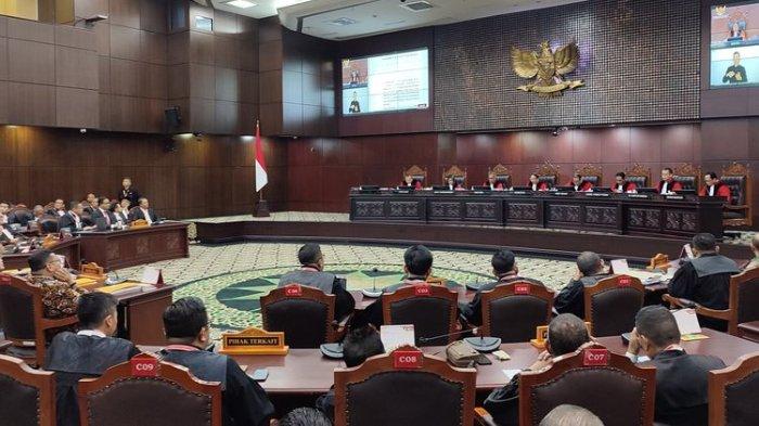 Mahkamah Konstitusi memutus sengket Pilpres 2024 dalam sidang yang digelar di Gedung MK, Senin (22/4/2024).