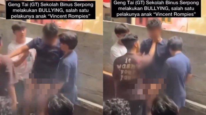 Aksi perundungan yang terjadi oleh kelompok siswa di Binus School Serpong, diduga ada keterlibatan anak artis VR.