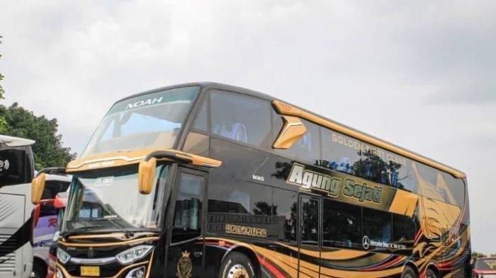 Tampilan bus terbaru PO Agung Sejati dengan armada Double Decker.