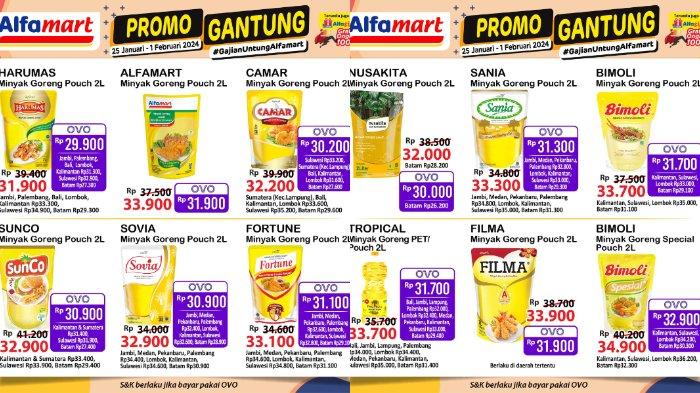 PROMO Alfamart Kamis 1 Februari 2024: Diskon Minyak Goreng Murah 2L Mulai dari Rp29.900 Saja