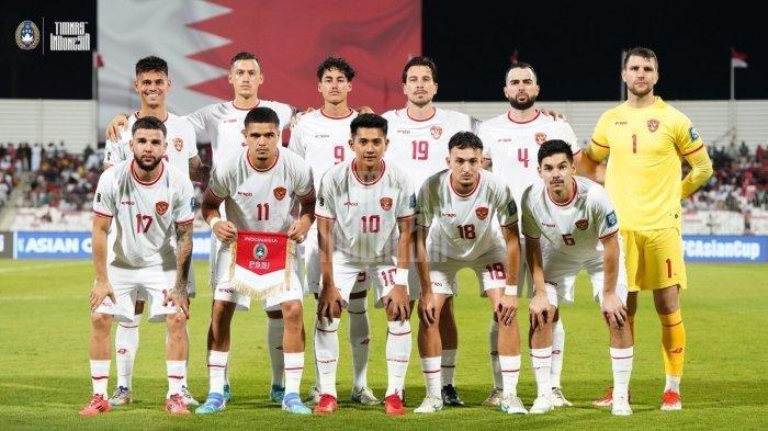 Para pemain Timnas Indonesia sebelum pertandingan matchday ketiga grup C Kualifikasi Piala Dunia 2026 melawan Bahrain di National Stadium, Jumat (11/10/2024) dini hari WIB.