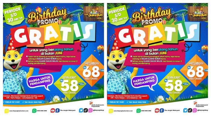 Gratis masuk The Jungle bagi pengunjung yang ultah di bulan Juni.