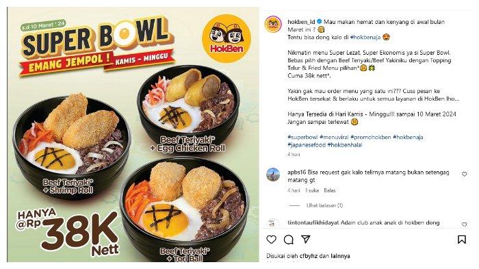 Promo hemat Hokben serba Rp 38.000.