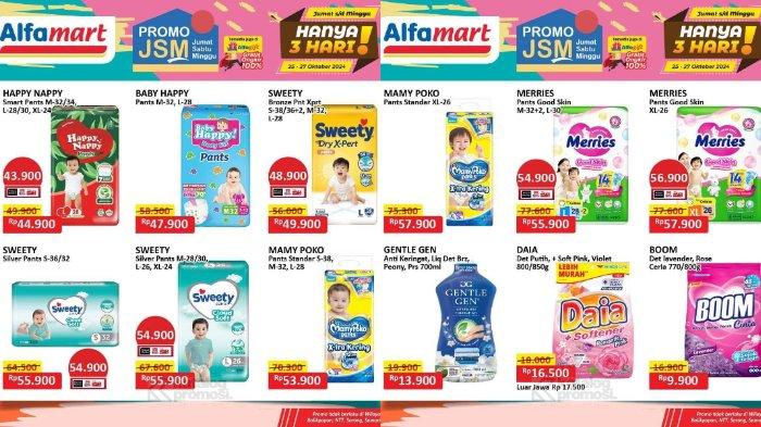Promo JSM Alfamart 25,26,27 Oktober 2024: Popok Bayi Rp44.900, Minyak Goreng 2L Rp34.900