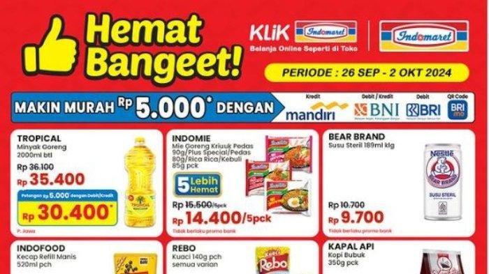 Promo JSM Indomaret Minggu 29 September 2024 Minyak Goreng 2L Rp30.400, Popok Rp48.900