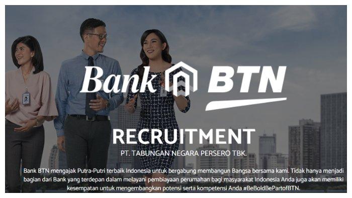 Rekrutmen Bank BTN untuk posisi General Banking Staf.