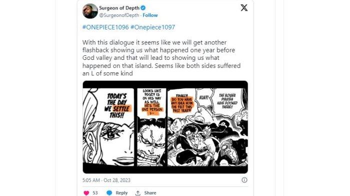SPOILER One Piece bab 1097: Kilas Balik God Valley Akhirnya Diungkap !