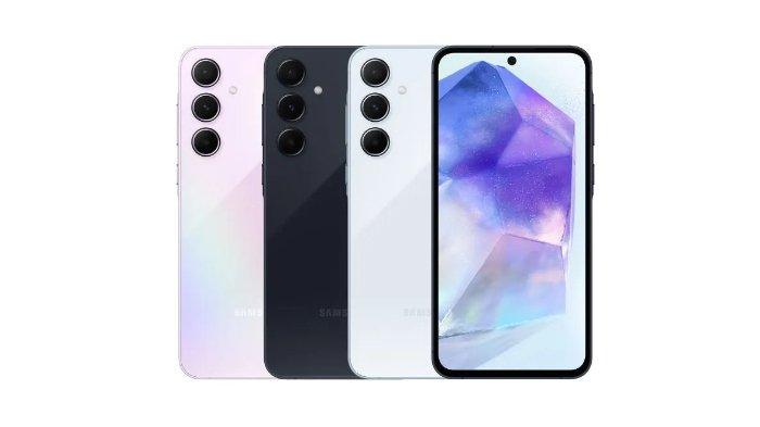 Samsung menjual smartphone Galaxy A55 5G dengan harga mulai Rp 5,9 juta untuk bulan April 2024.
