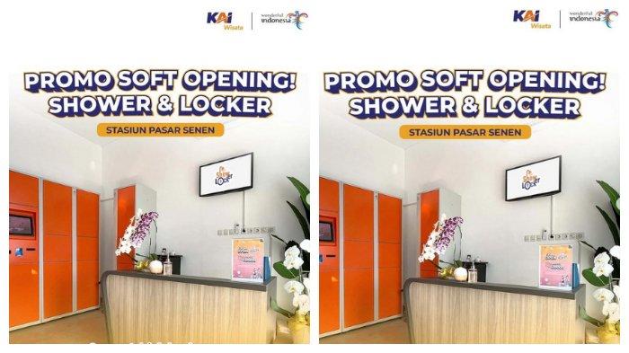 Promo Shower and Locker di Stasiun Pasar Senen.
