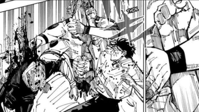 Yuta dan Yuji Itadori sata melawan Sukuna dalam jujutsu kaisen.
Spoiler Jujutsu Kaisen Chapter 252: Maki Zenin Lemahkan Kekuatan Sukuna Berkat Pedang Pemisah Jiwa