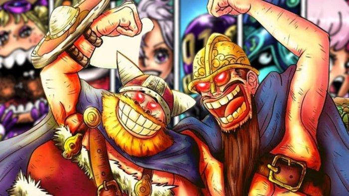 Dory dan Broggy dalam One Piece.
Spoiler One Piece Chapter 1108: Saturnus Berubah Bentuk Serang Luffy, Sanji, dan Vegapunk