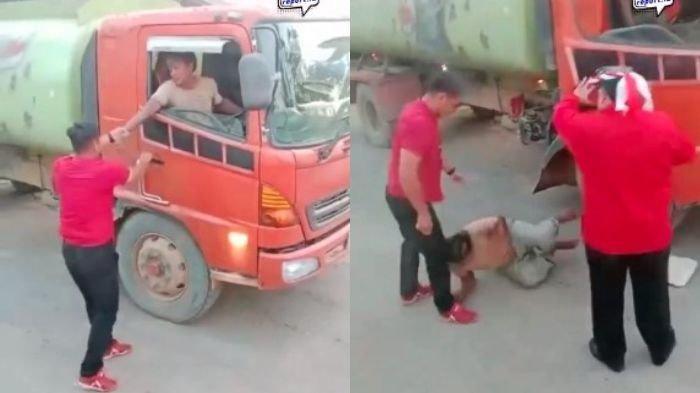 TAMPANG Daniel, Ajudan Bupati Kutai Barat Tendang Wajah Sopir Truk dengan Brutal sampai Tak Berdaya
