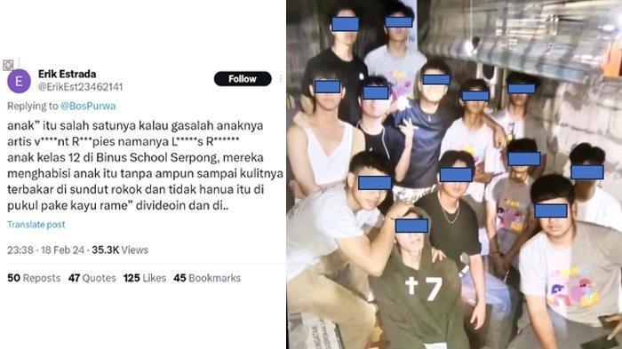Viral isu anak Vincent Rompies lakukan pembullyan dan pengeroyokan terhadap teman SMA di Binus School Serpong.