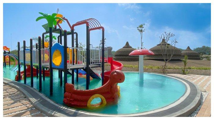 Fasilitas bermain Water Play di Drini Park