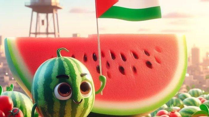 Bersuara Lewat Semangka, Simbol Dukungan untuk Palestina yang Viral di Media Sosial
