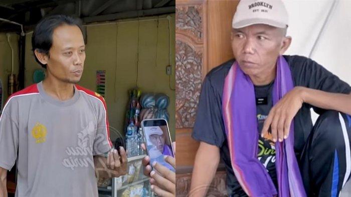 Yayan (kiri), seorang warga di Kecamatan Penawangan, Kabupaten Grobogan, mengaku sempat bertemu dengan Enuh Nugraha, ODGJ alumni ITB yang viral menggelandang.