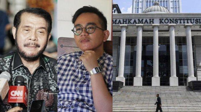 Kiri: Ketua Mahkamah Konstitusi (MK) Anwar Usman saat ditemui di gedung MK, Jakarta Pusat, Senin (10/6/2019).
Gibran Rakabuming (tengah), dan Mahkamah Konstitusi