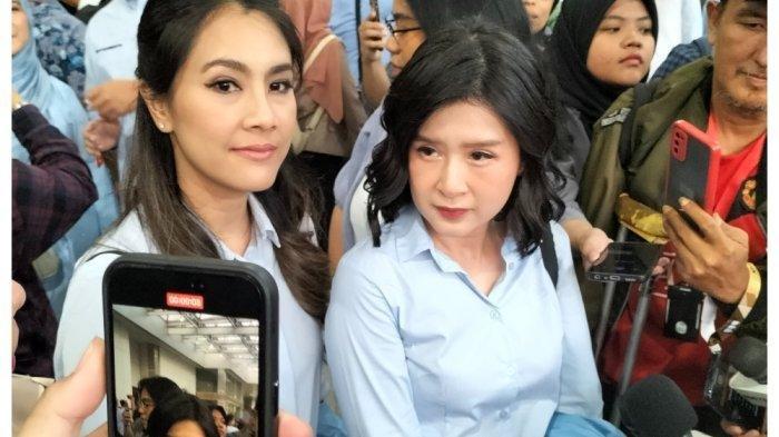 Wakil TKN Prabowo-Gibran Grace Natalie di Jakarta Convention Center, Jakarta, Jumat (22/12/2023).