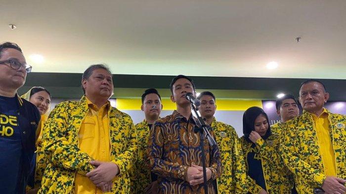 Wali Kota Surakarta Gibran Rakabuming Raka di Kantor DPP Partai Golkar, Palmerah, Jakarta Barat, Sabtu (21/10/2023).