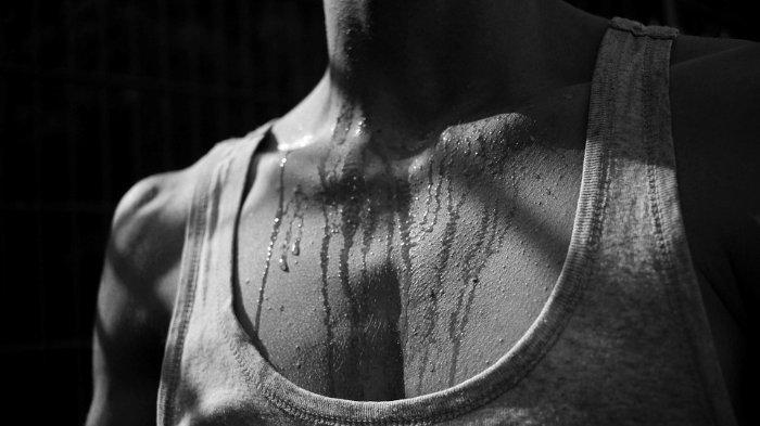 Ilustrasi orang berkeringat