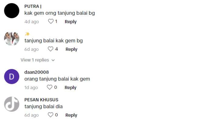 kak gem tinggal di tanjung balai