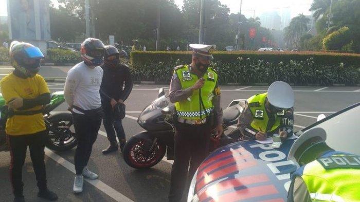 Motor gede (moge) terjaring razia knalpot bising