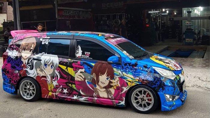 Seluruh Body Mobil Dilapisi Stiker, Modifikasi Sigra Ini Menangkan Kontes Kategori The Best Printing - TribunPekanbaru Travel