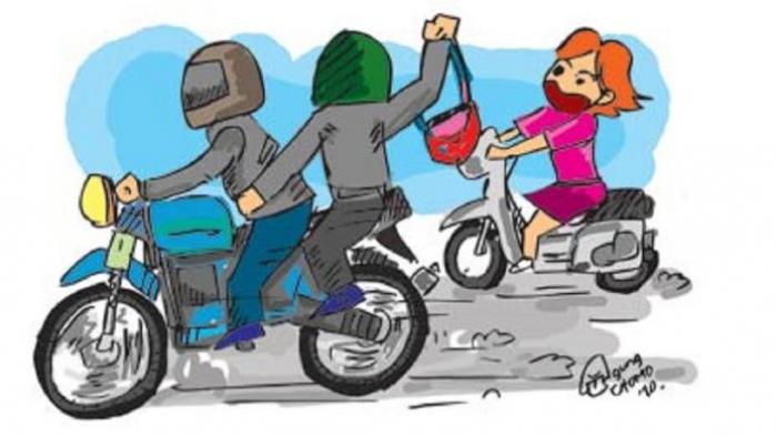 Ilustrasi jambret.