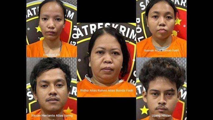 5 Tersangka penculik dan pembunuh balita dilakban di Cilegon Banten