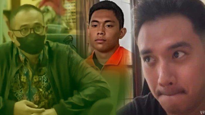 Cristopher Dhyaksadarma (kanan), putra sulung rafael Alun, kini jadi tulang punggung keluarga menghidupi ibunya dan sang istri dengan berdagang ayam goreng di warung tenda.