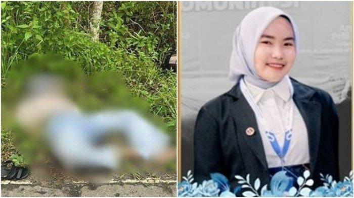 JURNALIS PEREMPUAN TEWAS - (Kiri) Juwita, seorang jurnalis media online meninggal di jalan arah ke Kiram di kawasan Kecamatan Cempaka, Kota Banjarbaru arah Kiram, Sabtu (22/3/2025) dan (Kanan) Foto Juwita semasa masih hidup.