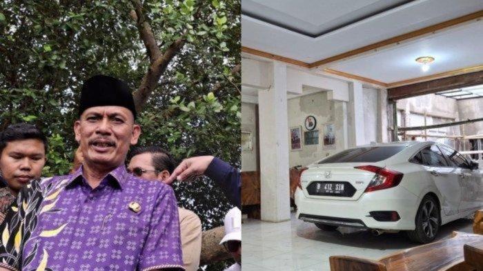 KADES KOHOD ARSIN - Kepala Desa Kohod, Arsin saat meninjau area laut yang memiliki SHGB dan SHM, di Desa Kohod, kabupaten Tangerang, Banten, Jumat (24/1/2025) (foto kiri) dan (kanan) suasana kediaman Kepala Desa Kohod, Arsin di Kampung Kohod, Desa Kohod, Kecamatan Pakuhaji, Kabupaten Tangerang, Selasa (28/1/2025). Edi, pekerja di rumah Kades Kohod Arsin mengungkapkan mobil mewah Jeep Rubicon milik Arsin dibeli secara kredit dan bukan mobil baru tetapi bekas, Sabtu (1/2/2025).